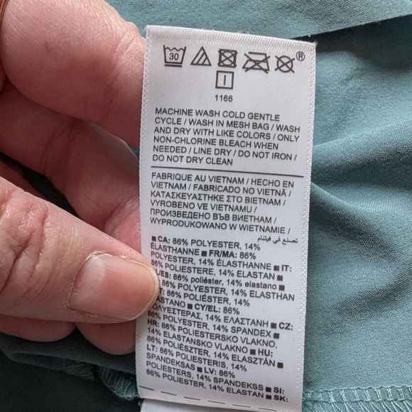 Athleta Pleated Tank Active Athleisure Womens Plus 2X Yoga Casual Swing Green - Picture 10 of 13